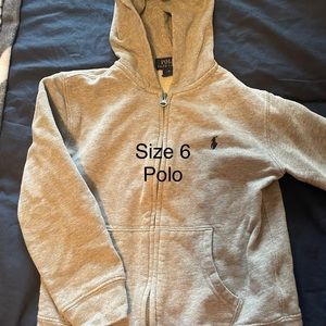 Size 6 polo zip up hoodie